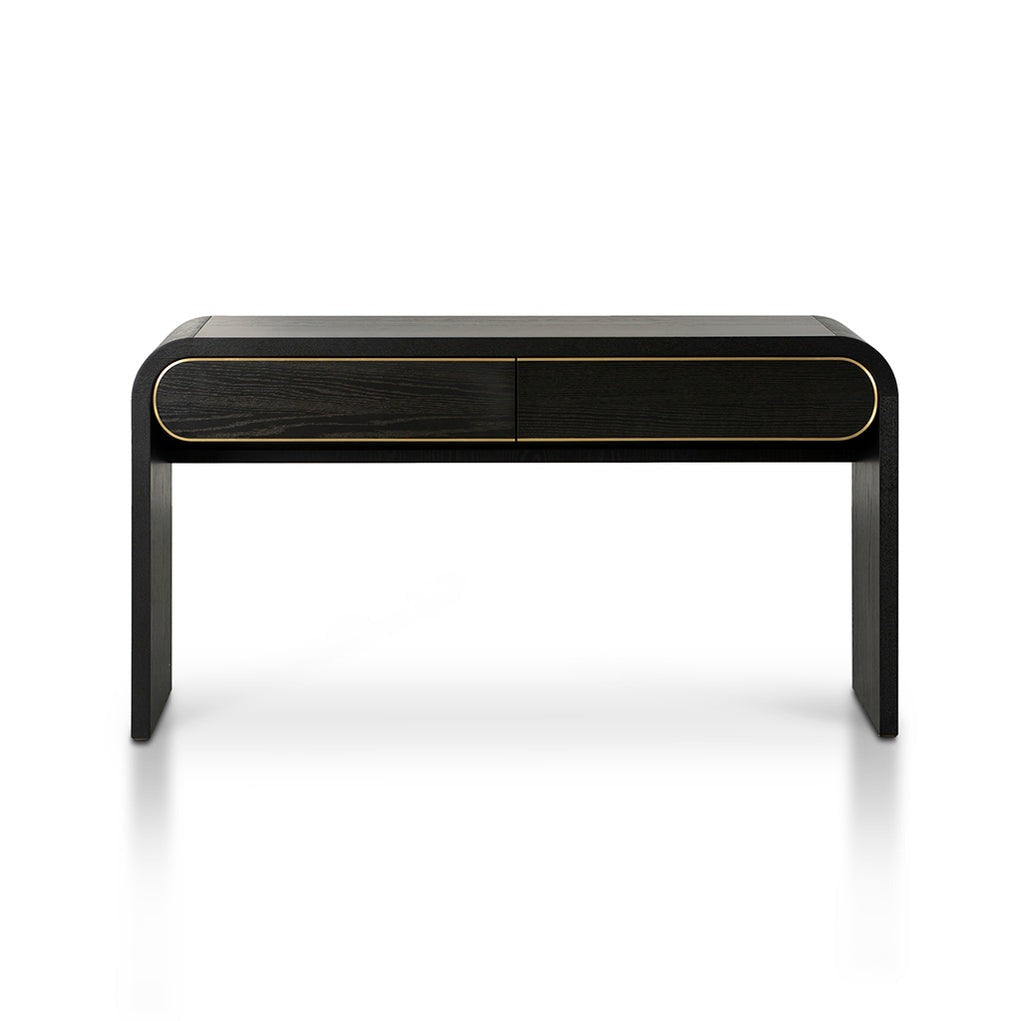 Boran 1.5m Console Table - Textured Espresso Black