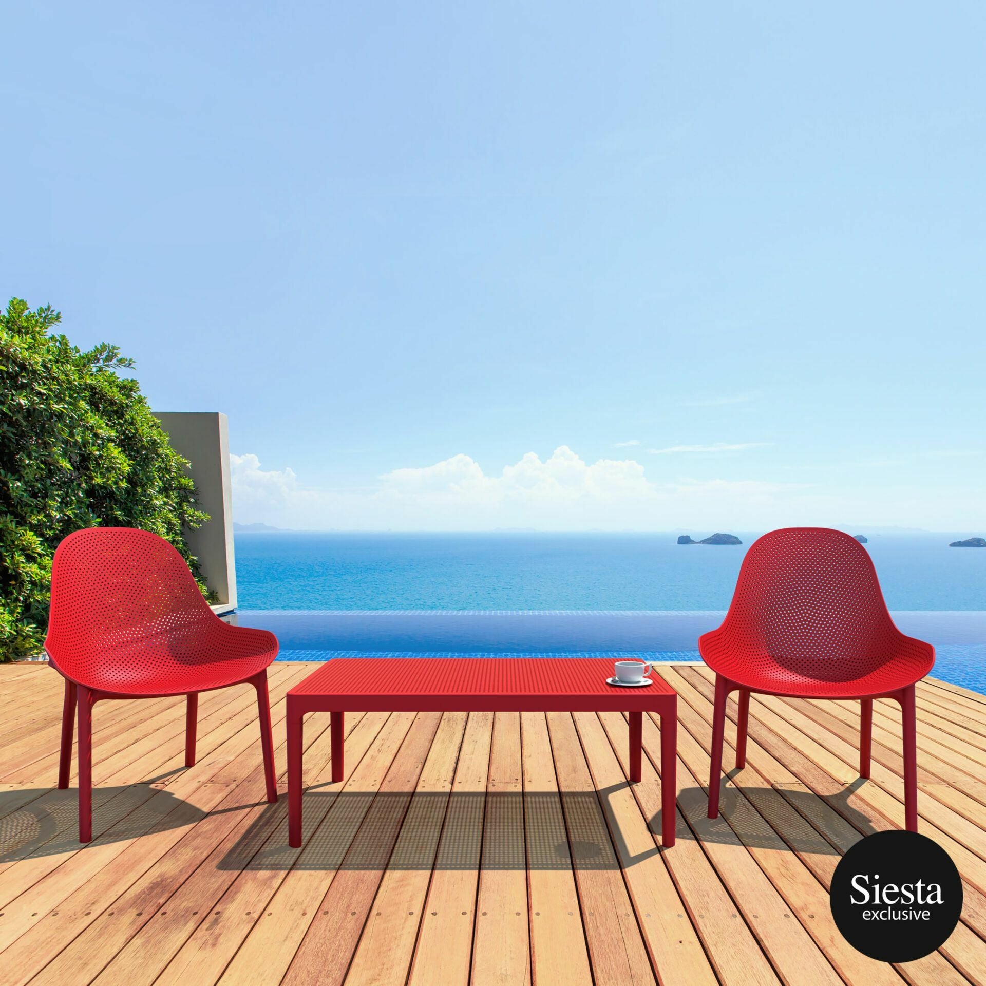 Sky Outdoor Comfort Lounge 3 Piece Set - White
