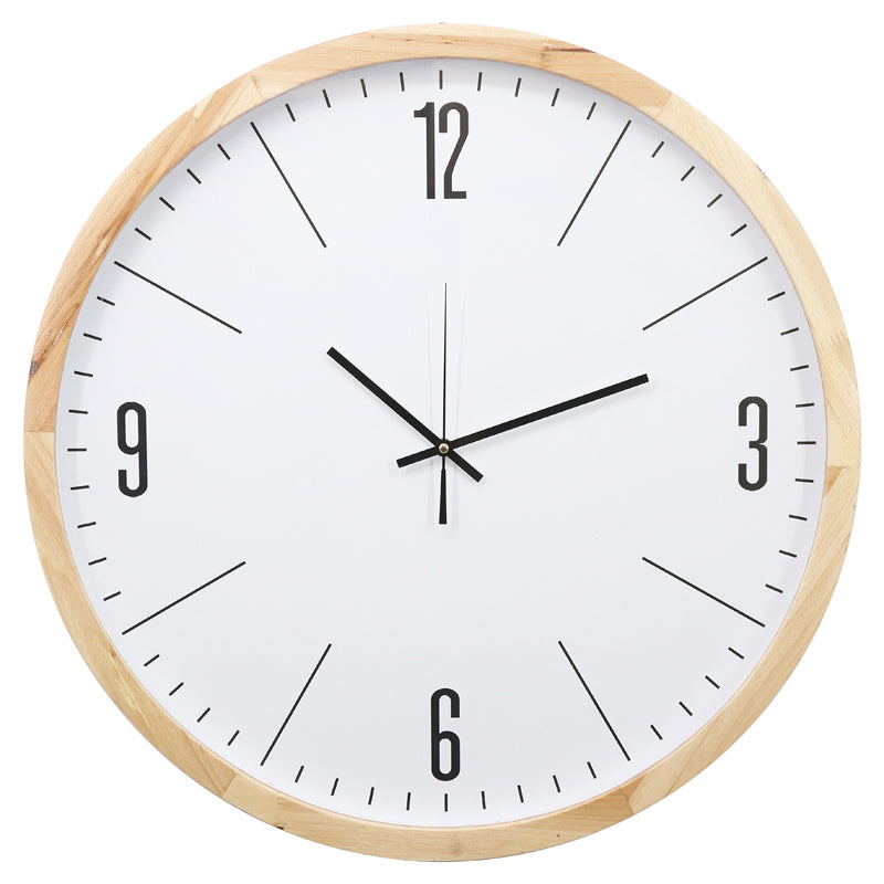 Contemporary Wooden Wall Clock - White