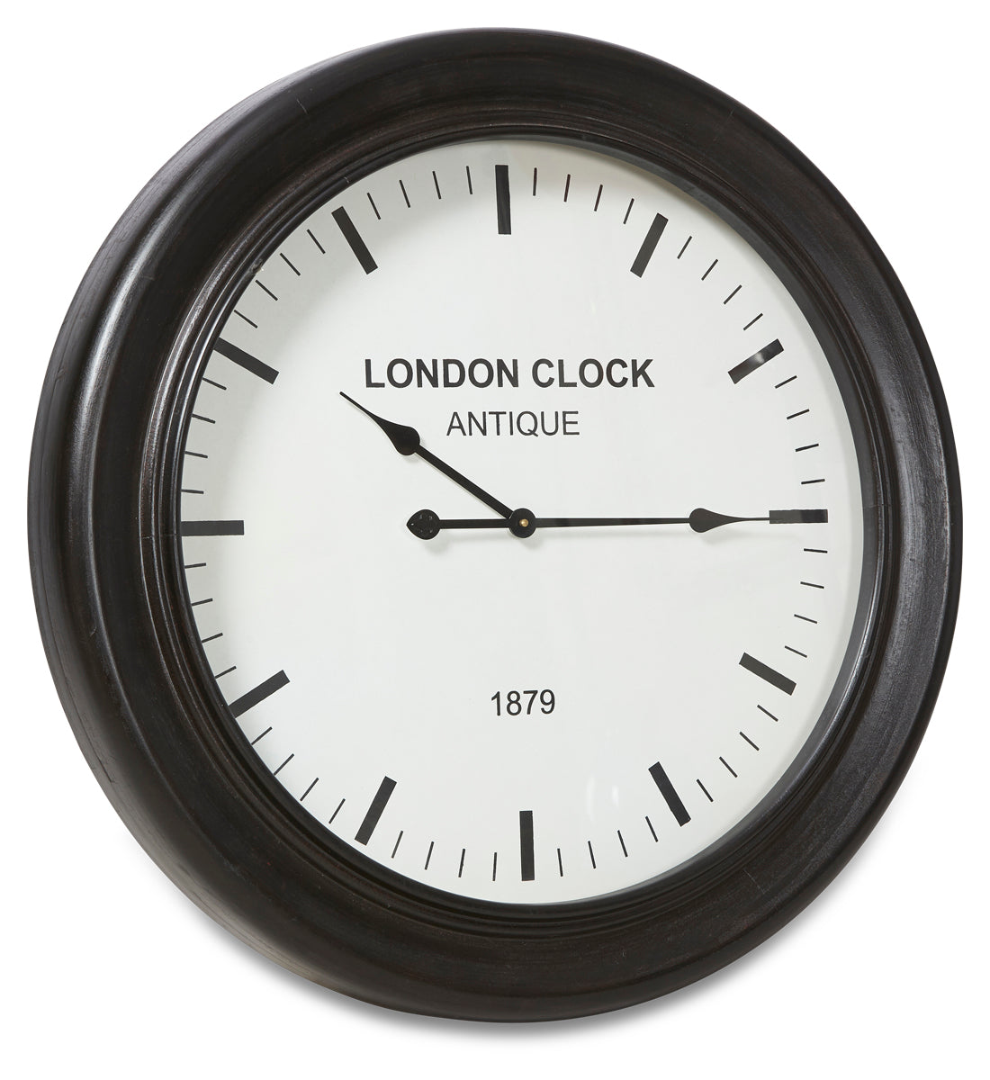 London Classic Wooden Wall Clock - Black