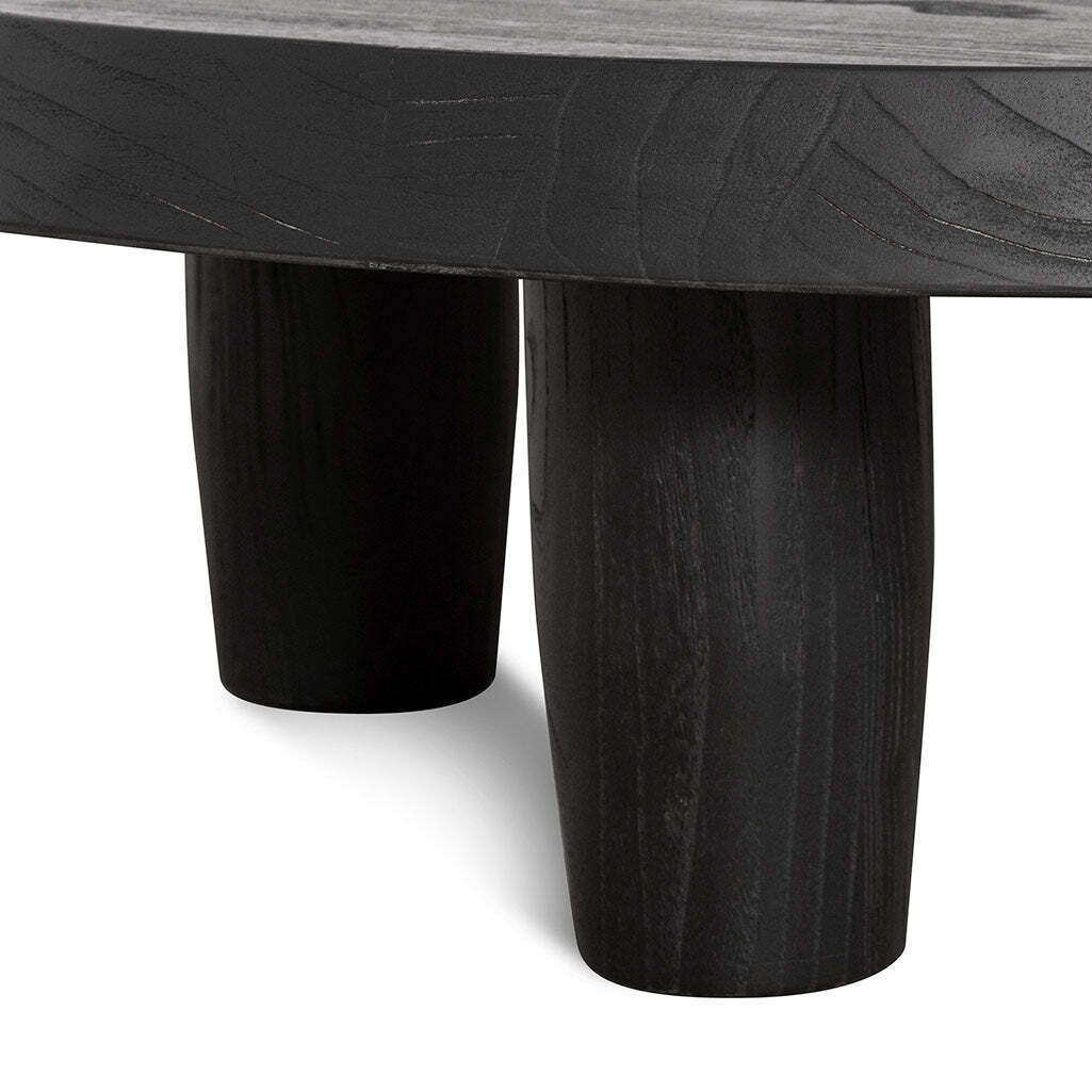 Auston 100cm Round Coffee Table - Black