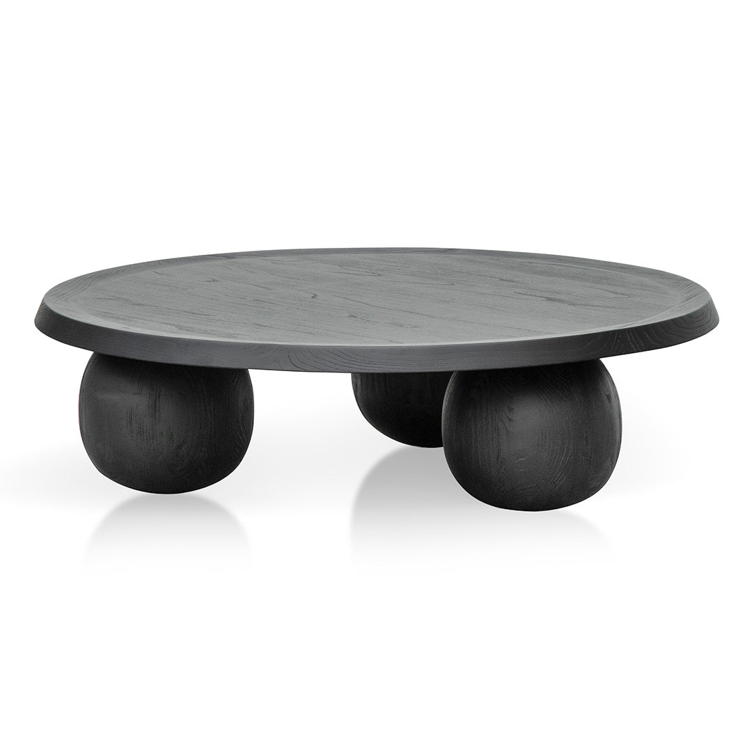 Maxine 100cm Elm Ball Coffee Table - Full Black