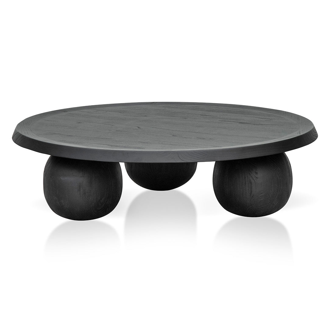 Maxine 100cm Elm Ball Coffee Table - Full Black