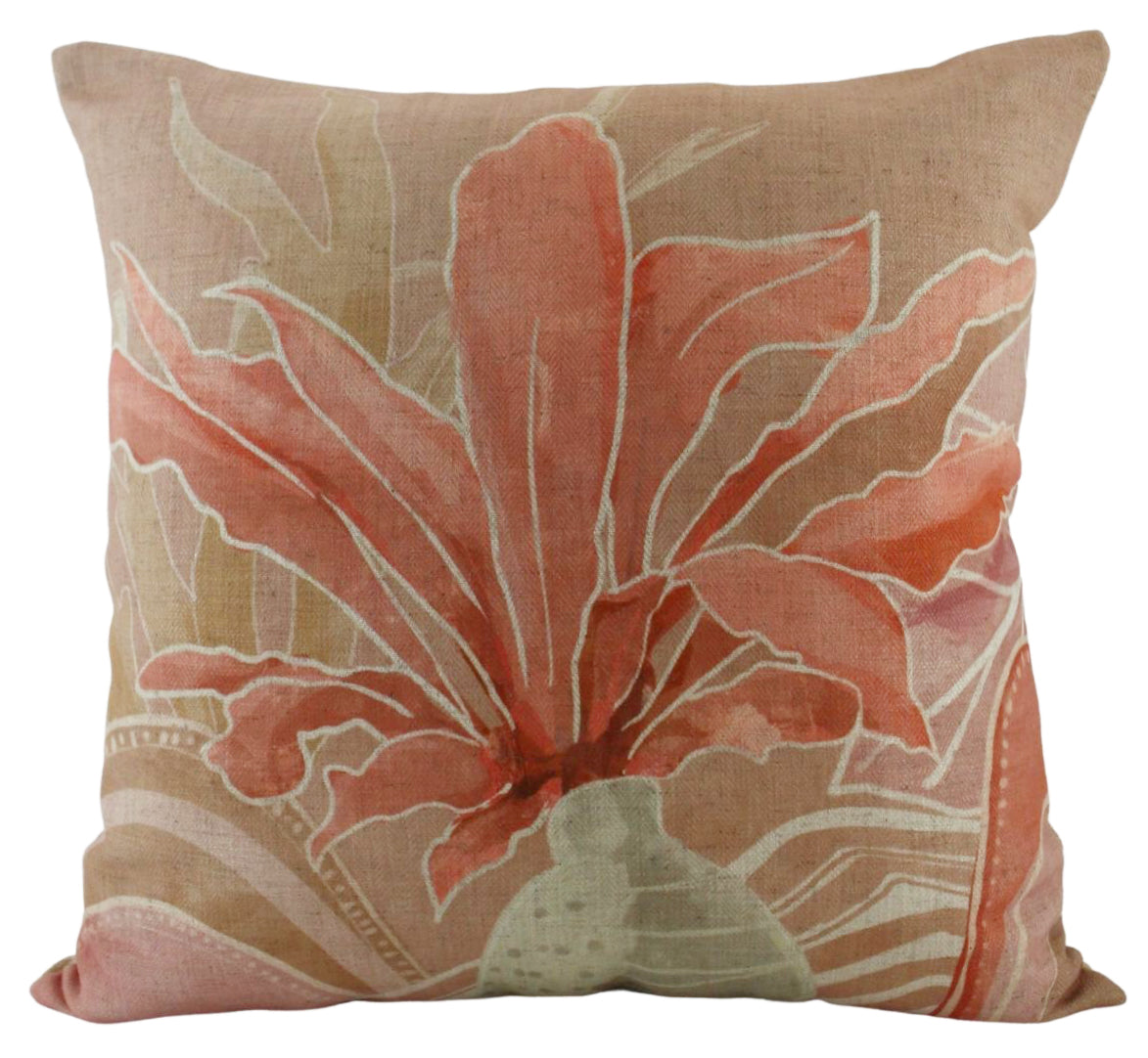 Orlando Blooms Linen Cushion 50x50cm
