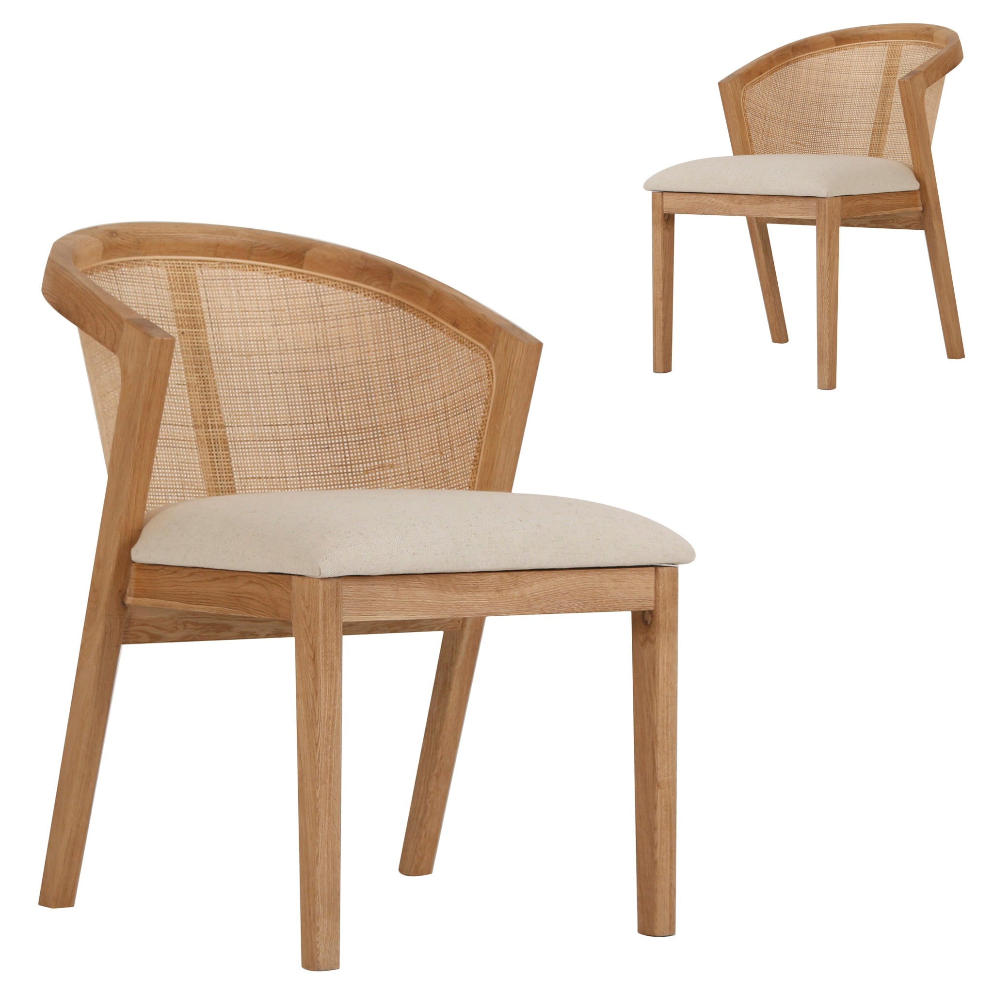 Earlene Fabric Dining Chair - Light Beige (Set of 2)