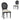Lenora Black ELM Dining Chair - Light Beige (Set of 2)