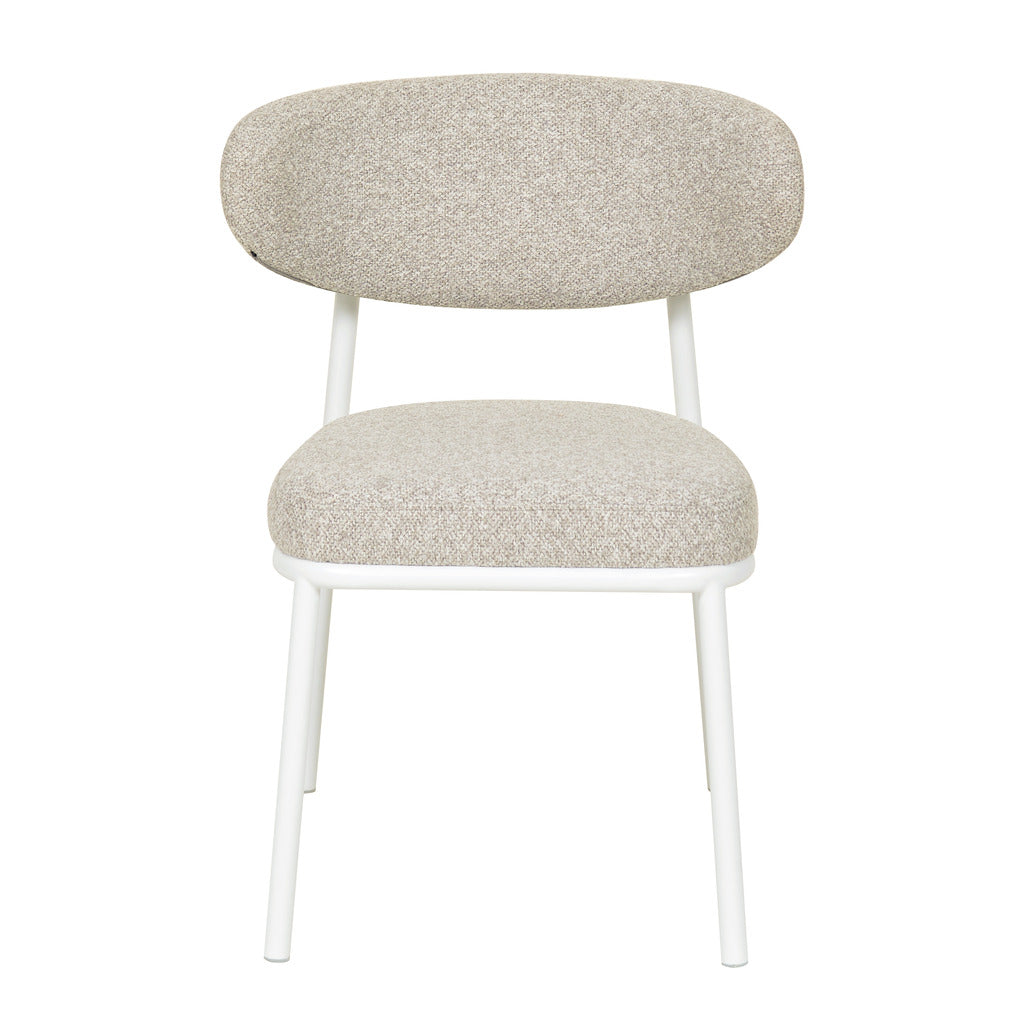 Ambrosi White Dining Chair - Clay Grey (Set of 2)