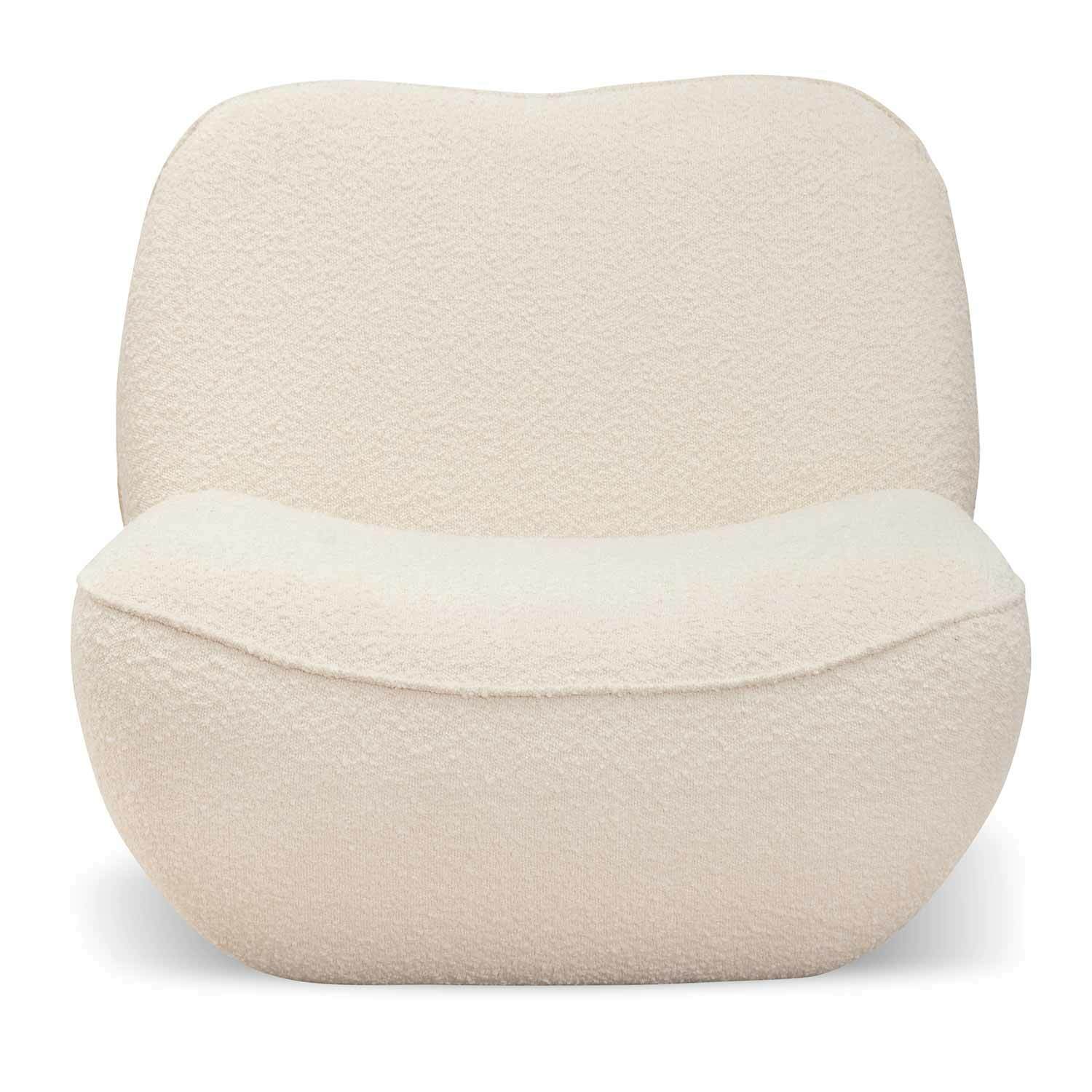 Dale Lounge Chair - Ivory White Boucle