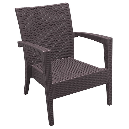 Mojito Outdoor Lounge Armchair - No Cushion - Chocolate