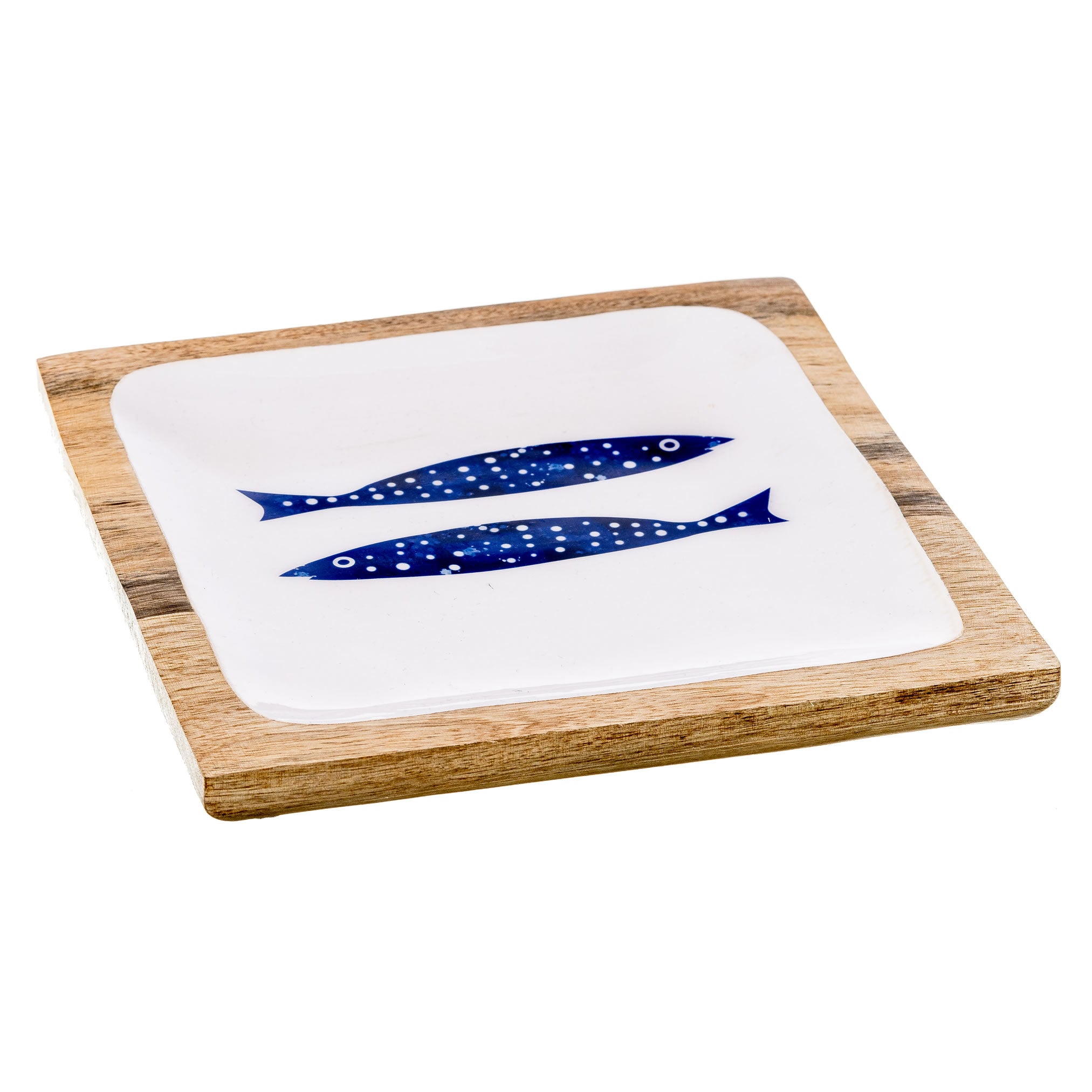 Atlantic Fish Enamel Plate - Blue
