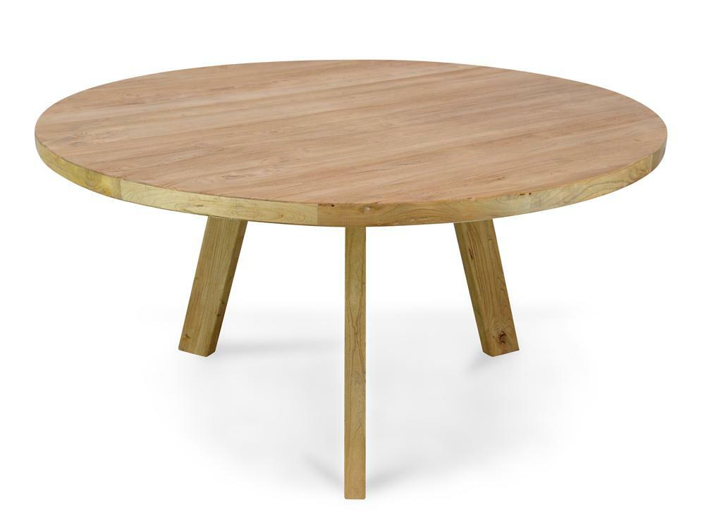 Ethan Reclaimed Elm Wood 1.5m Round Dining Table