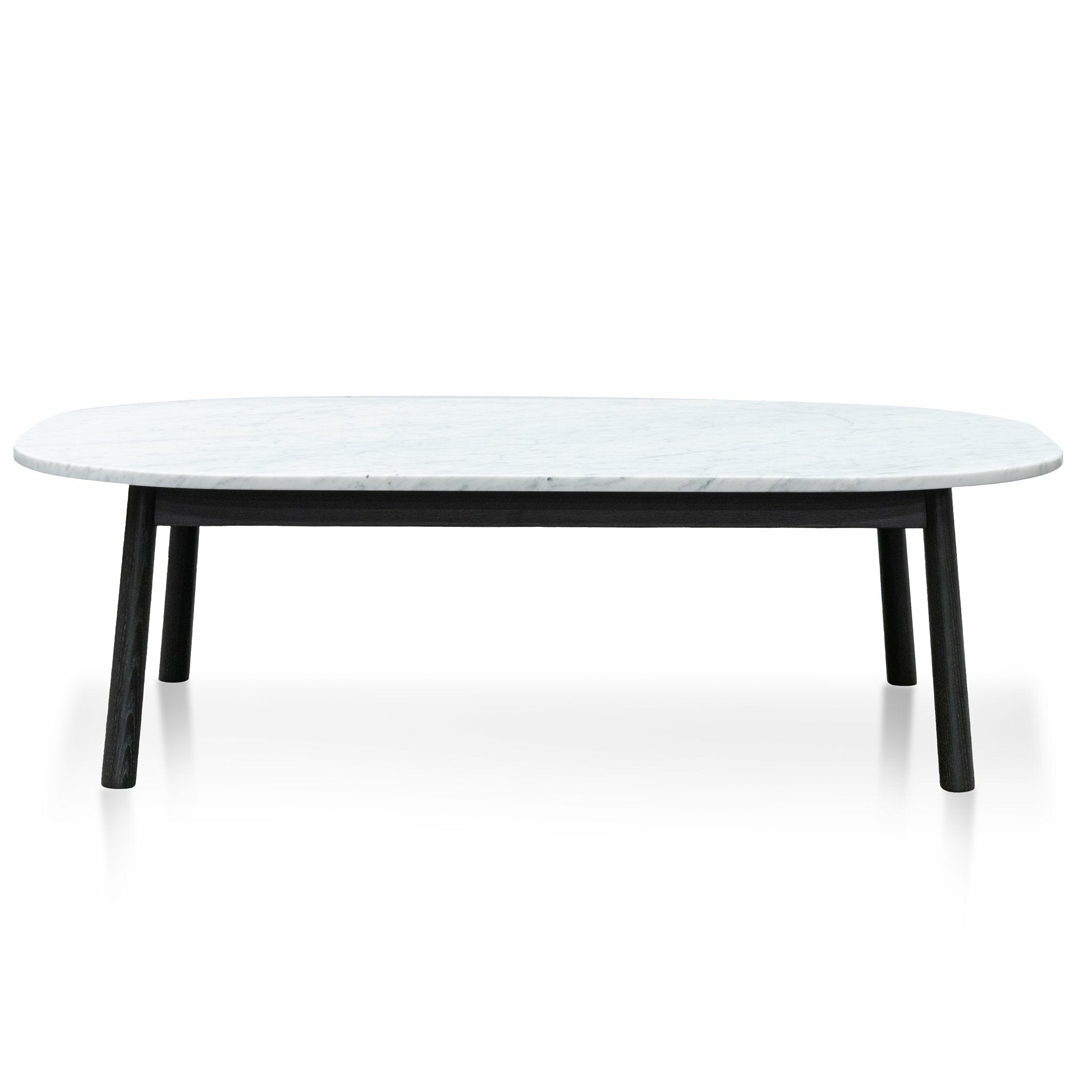 Hamilton 110cm Marble Coffee Table - Black Base