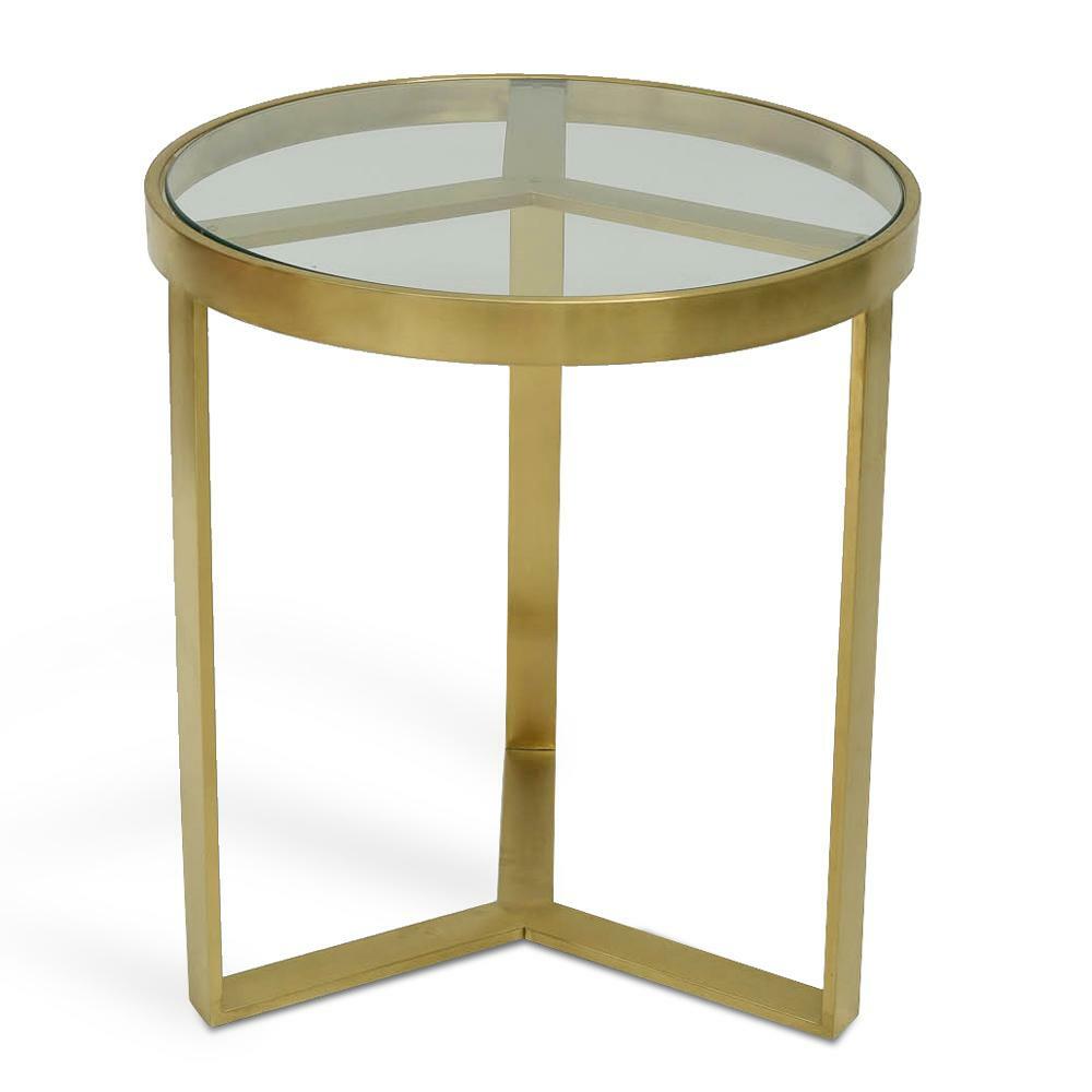 Marcelo 50cm Side Table - Brushed Gold Base