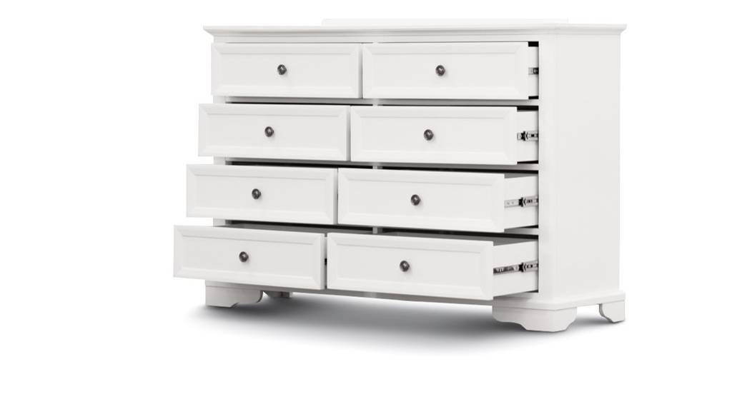 Sansa Solid Timber 8 Drawer Dresser - Without Mirror