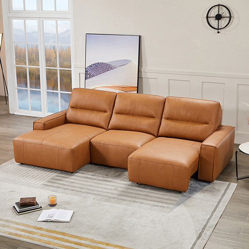 Arabella Leather Sofa - Tan