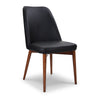 Jasha Leather Dining Chair Blackwood - Black