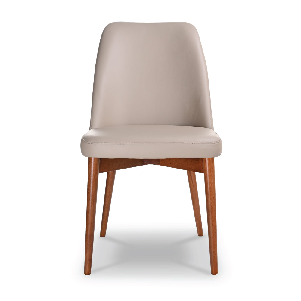 Jasha Leather Dining Chair Blackwood - Grey