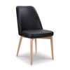 Jasha Leather Dining Chair - Black
