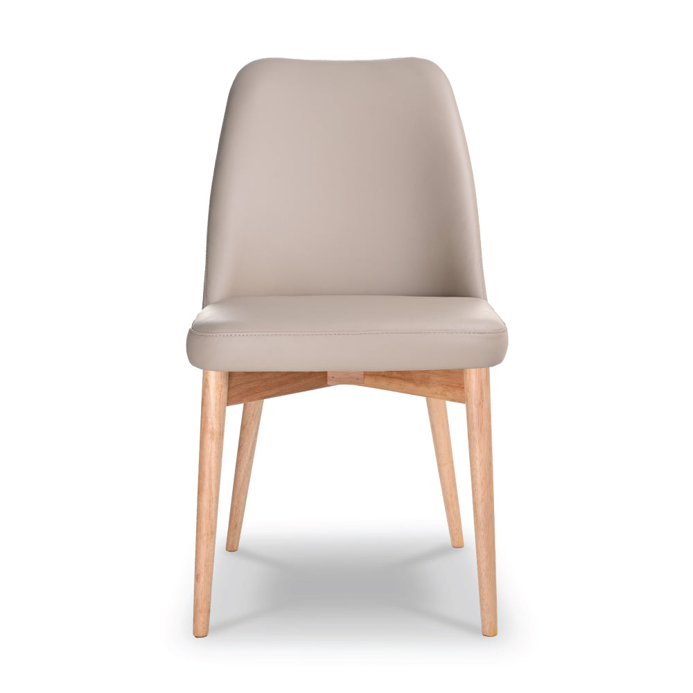 Jasha Leather Dining Chair - Mocha