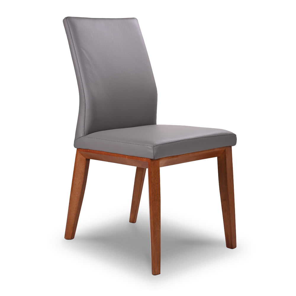 Kolb Leather Dining Chair Blackwood - Grey