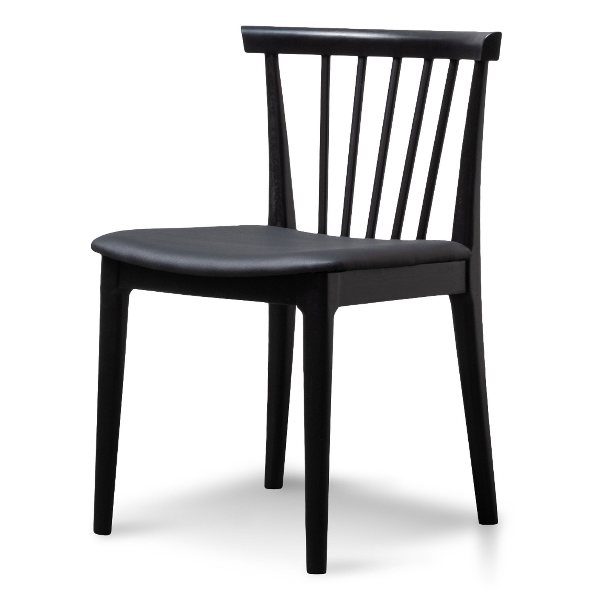 Garret Wooden Dining Chair - Full Black (Set of 2)