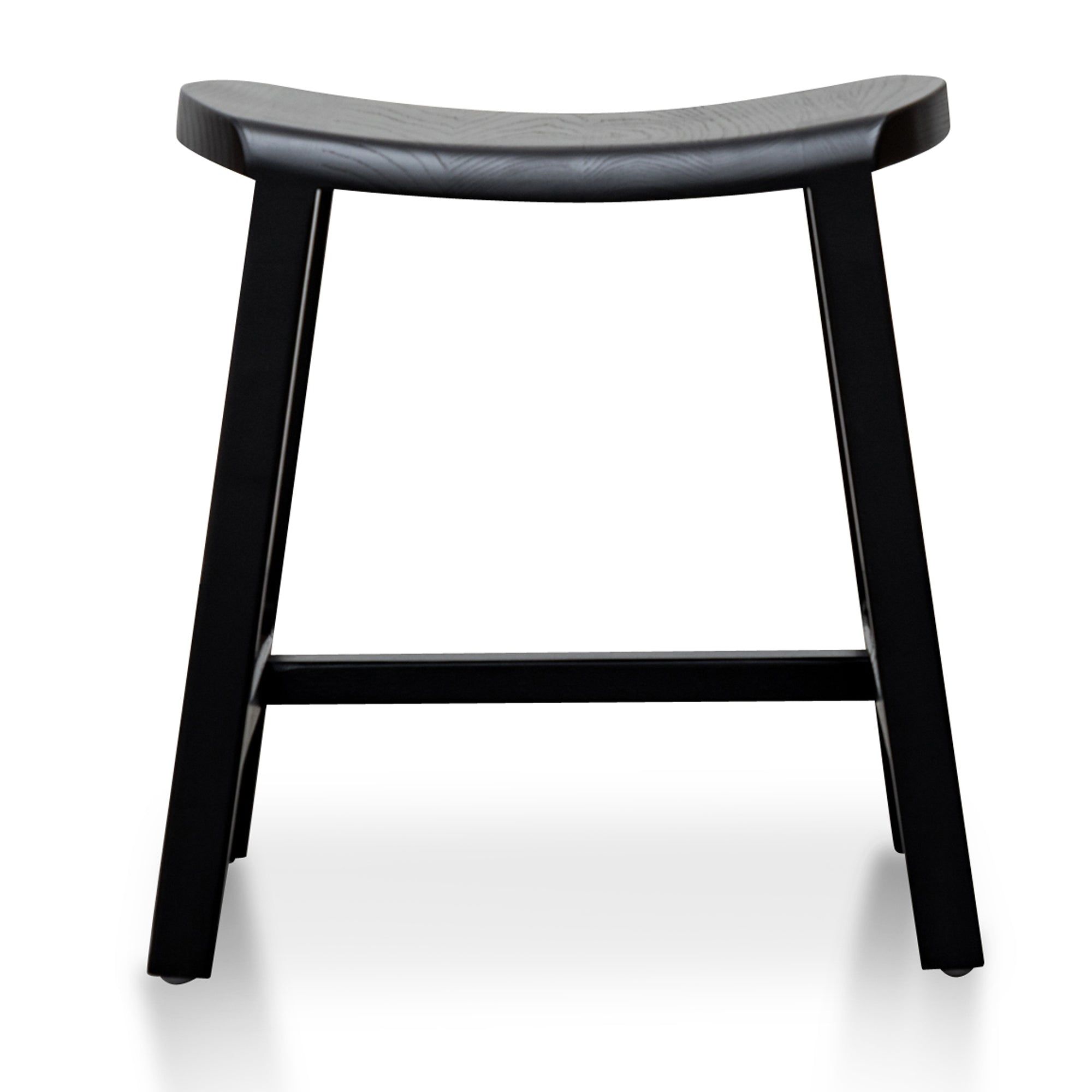 Judy 45cm Ash Wood Low Stool - Black