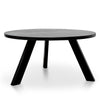 Ethan Wood 1.5m Round Dining Table - Full Black