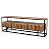 Nadine 1.8m TV Entertainment Unit - Natural with Black Frame