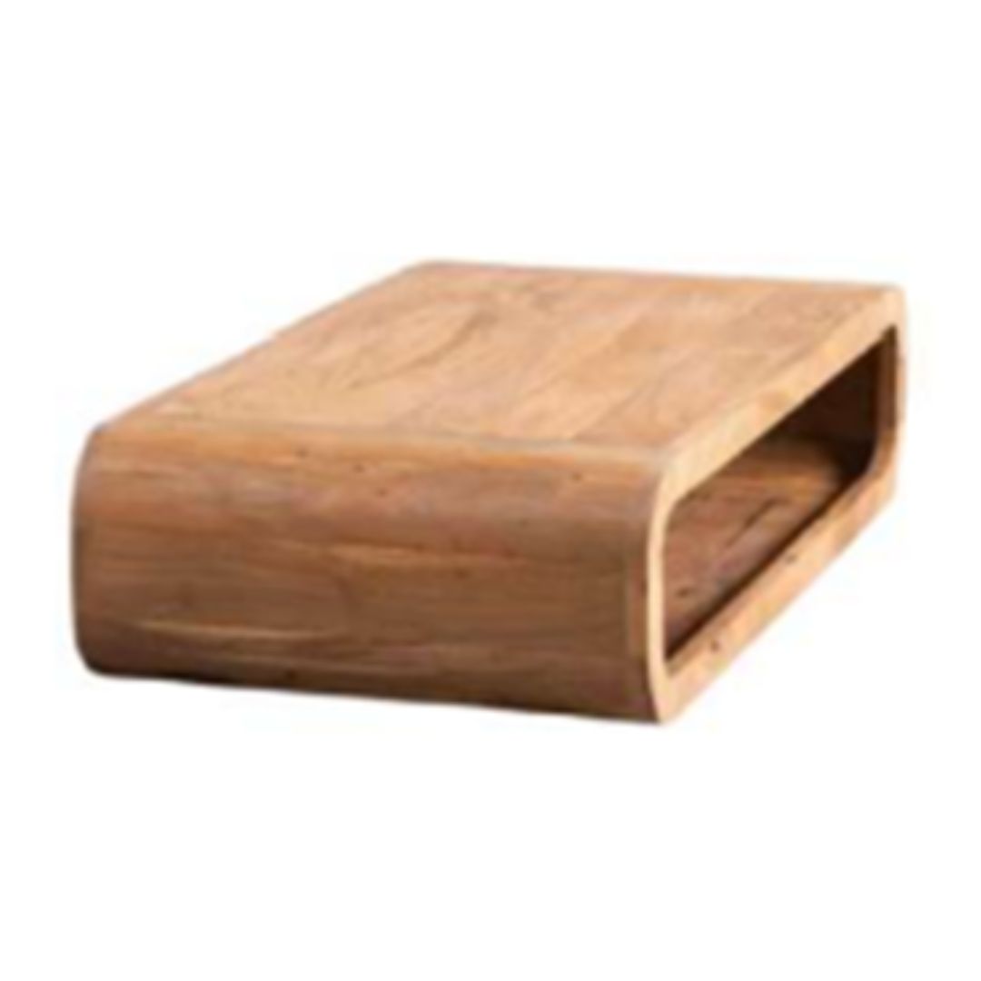 Curve Coffee Table Mango Wood Natural Finish