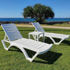 Bali Sunlounger 3 Piece Package with Side Table - White (MOQ of 2)