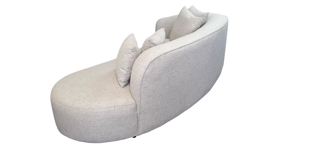 Mowbray Chaise-  Steel Fabric