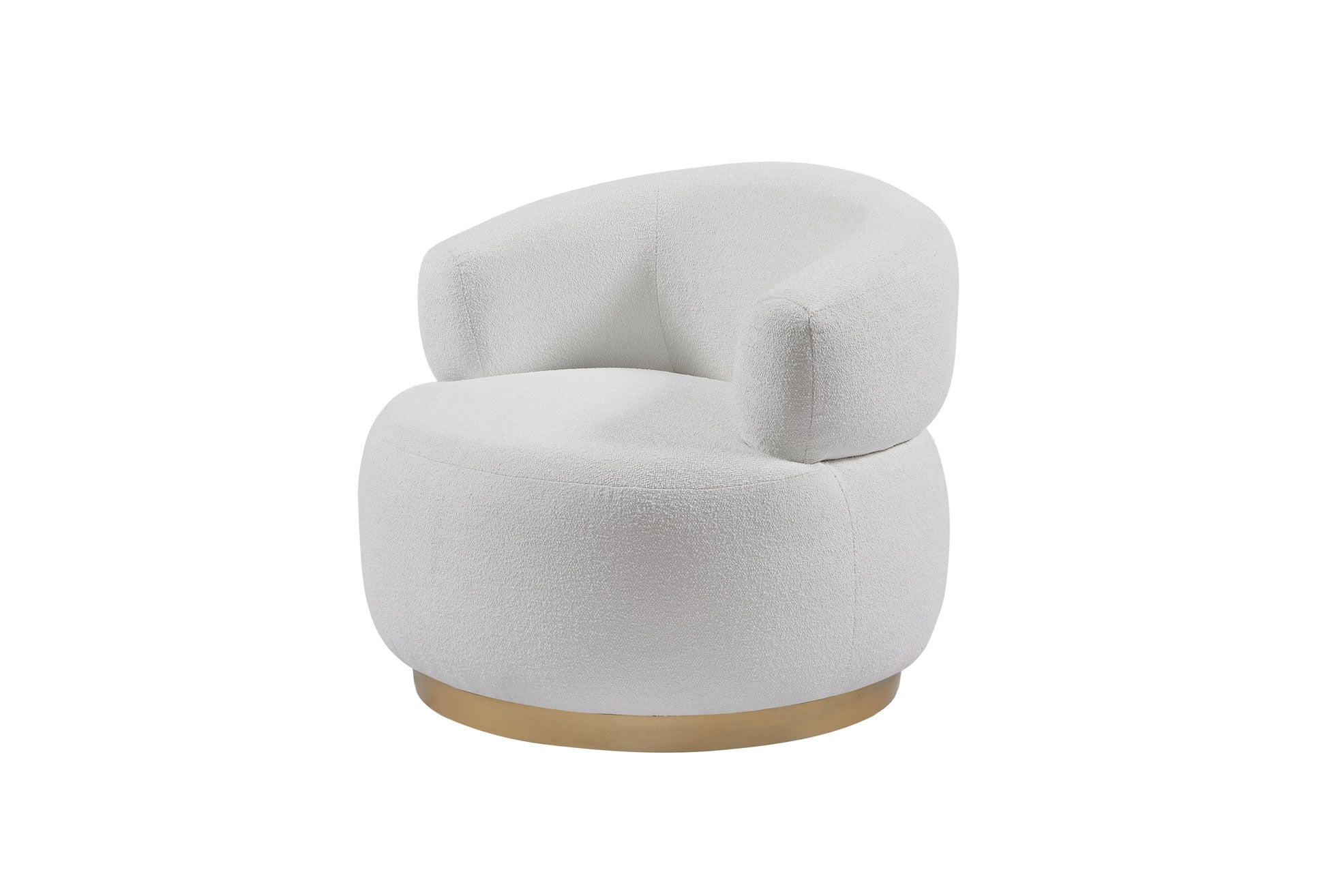 Bellissio Chair - White Boucle/Gold