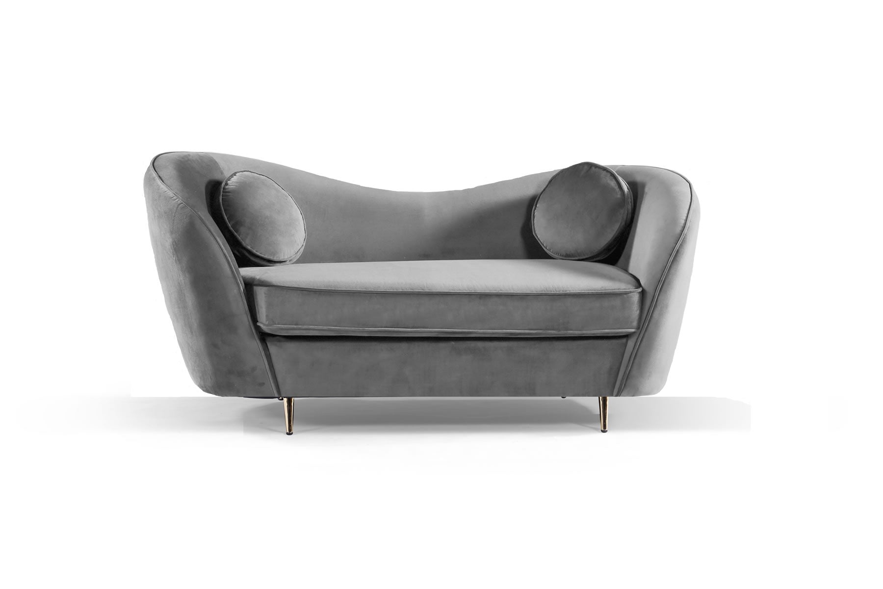 Clive 2 Seater Sofa - Grey Velvet