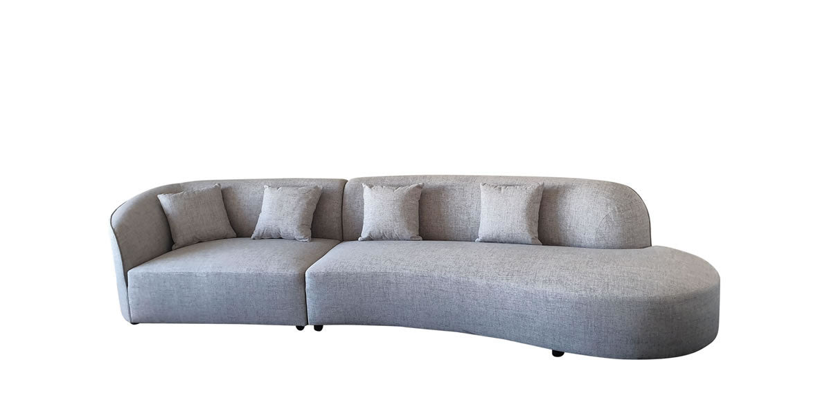 Willoughby 2 Piece Modular Sofa - Steel Fabric