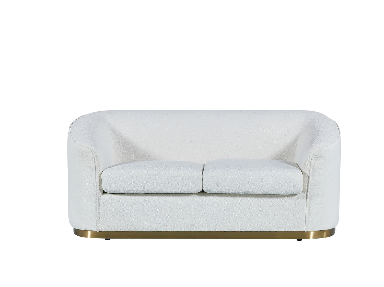 Belldon 2 Seater Sofa - White Boucle/Gold