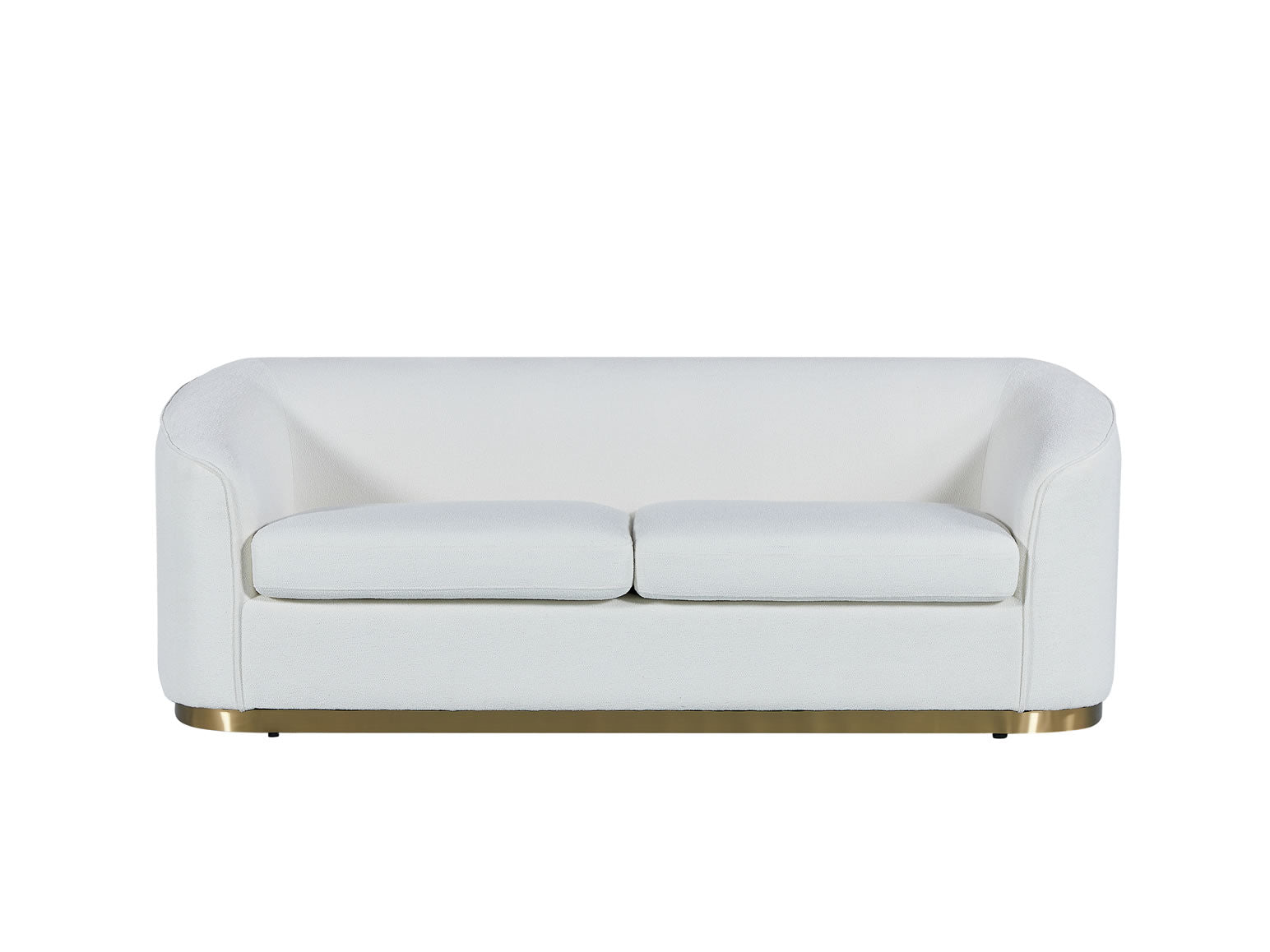 Belldon 3 Seater Sofa - White Boucle/Gold