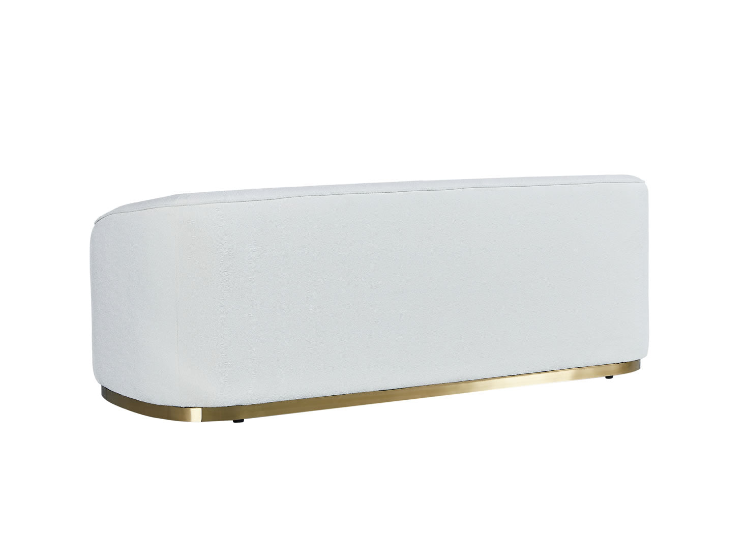 Belldon 3 Seater Sofa - White Boucle/Gold
