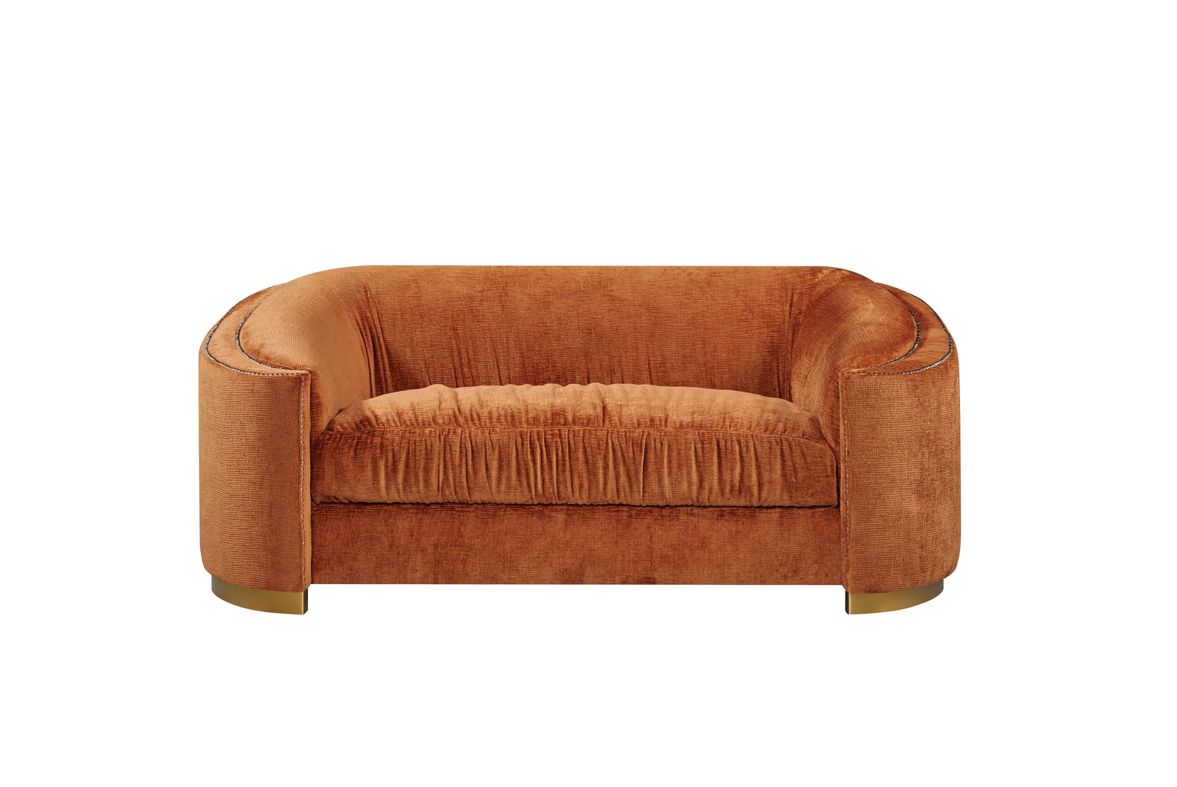 Duffy 2 Seater Sofa - Rust Chenille Upholstery