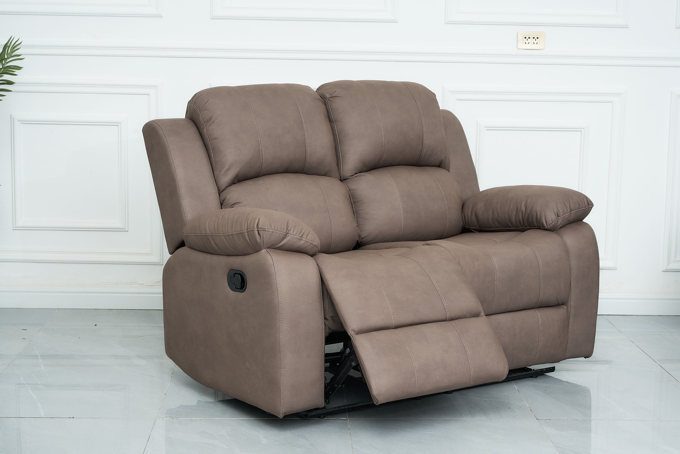 Valor 2 Seater Manual Recliner - Brown Technology Fabric