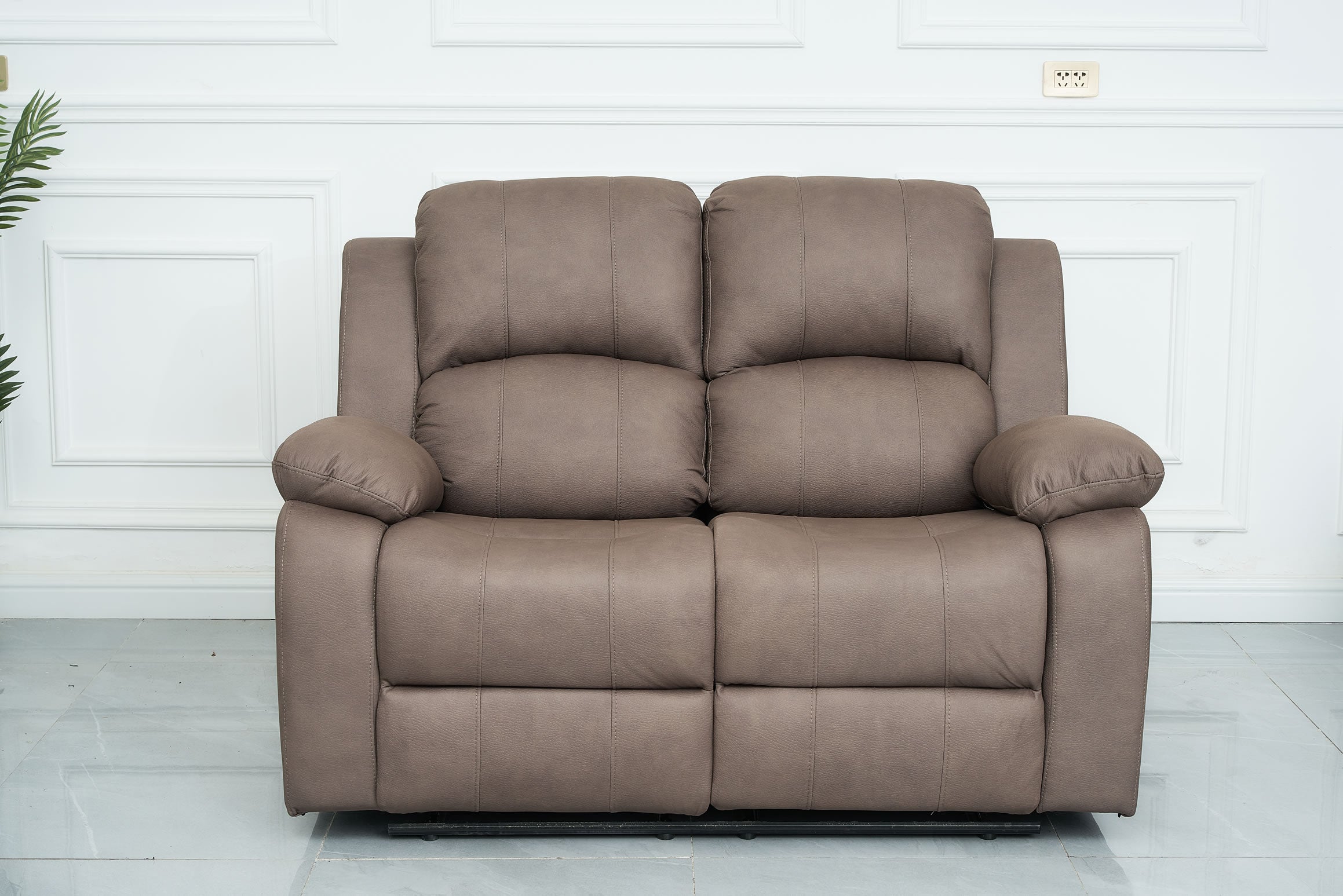 Valor 2 Seater Manual Recliner - Brown Technology Fabric