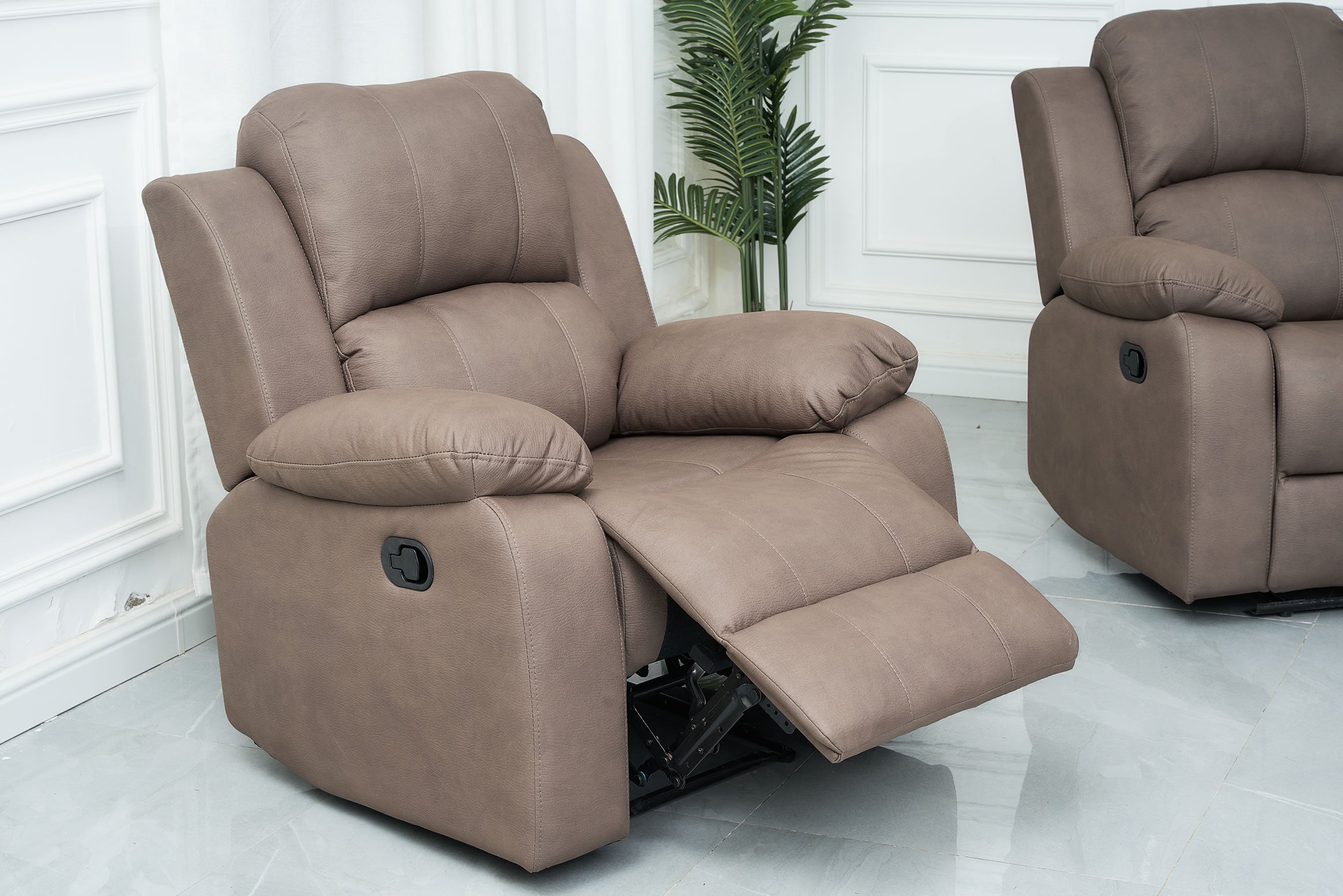 Valor 1 Seater Manual Recliner - Brown Technology Fabric