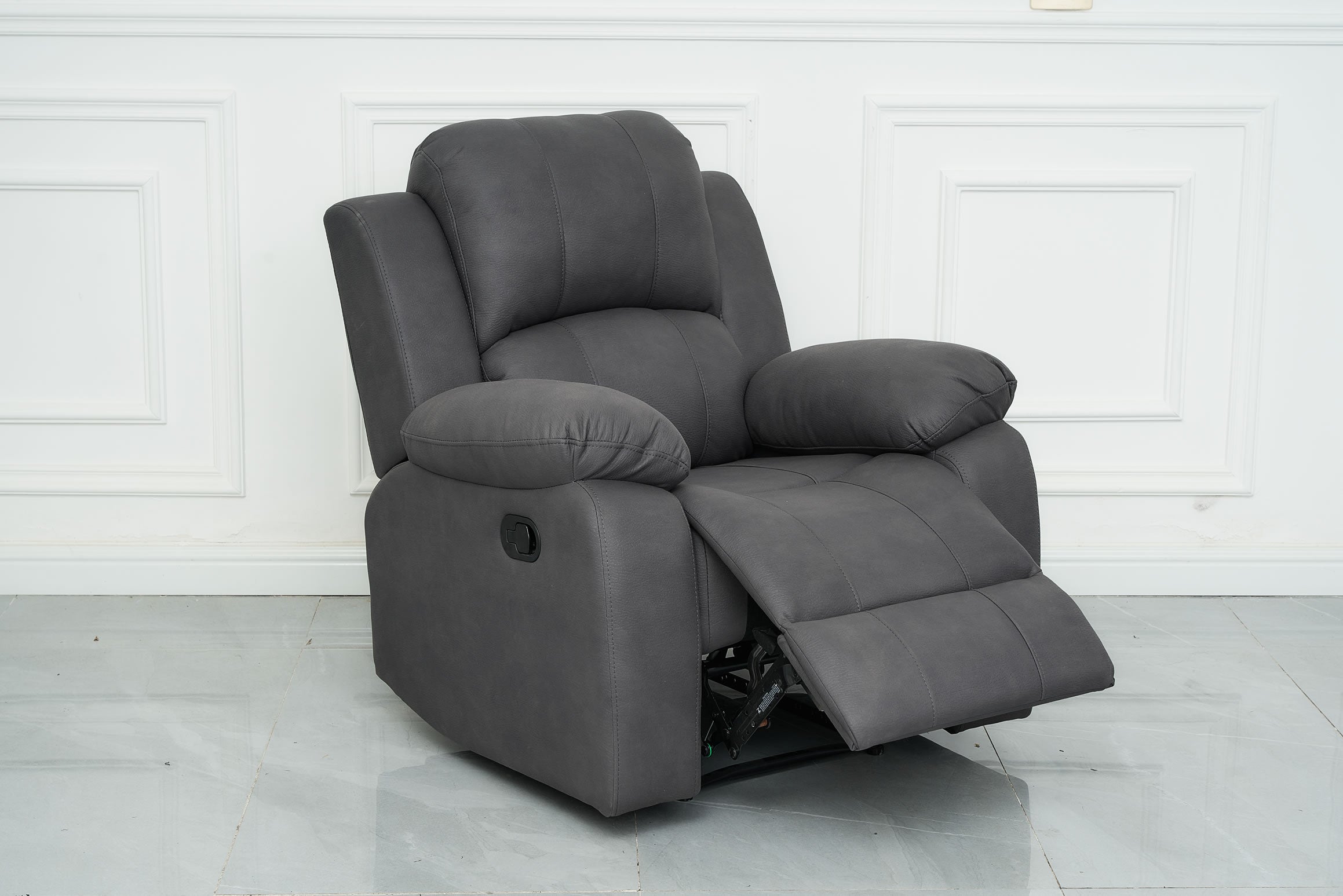 Valor 1 Seater Manual Recliner - Charcoal Technology Fabric