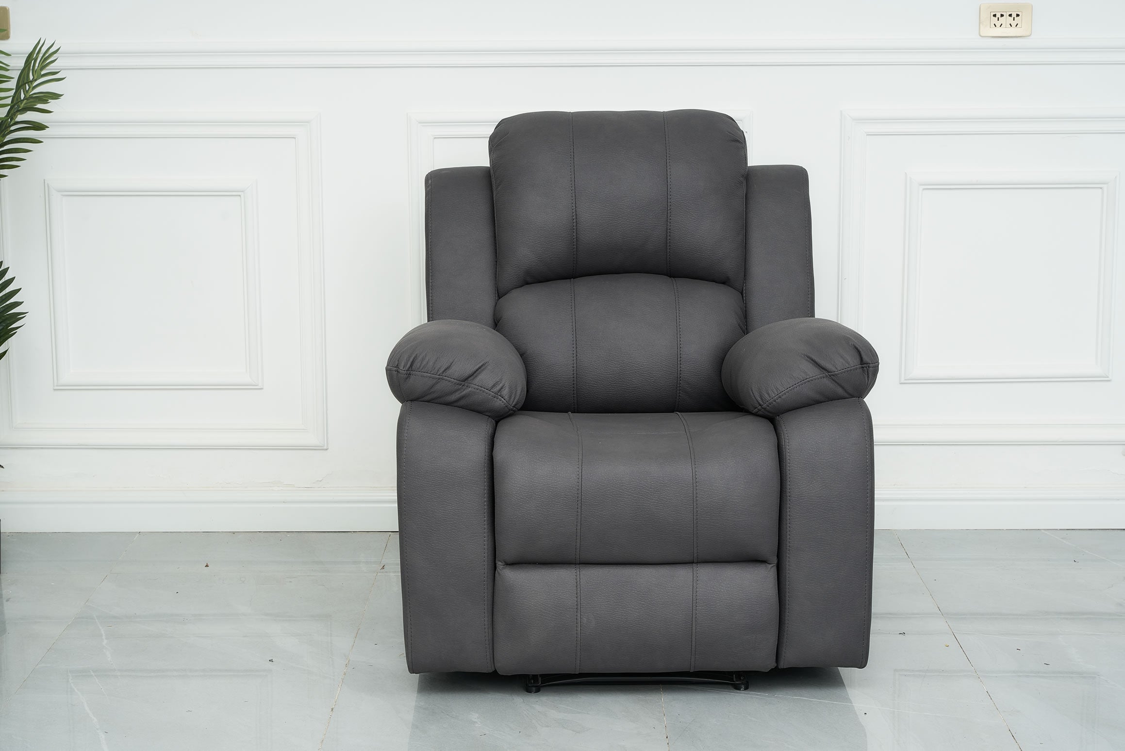 Valor 1 Seater Manual Recliner - Charcoal Technology Fabric