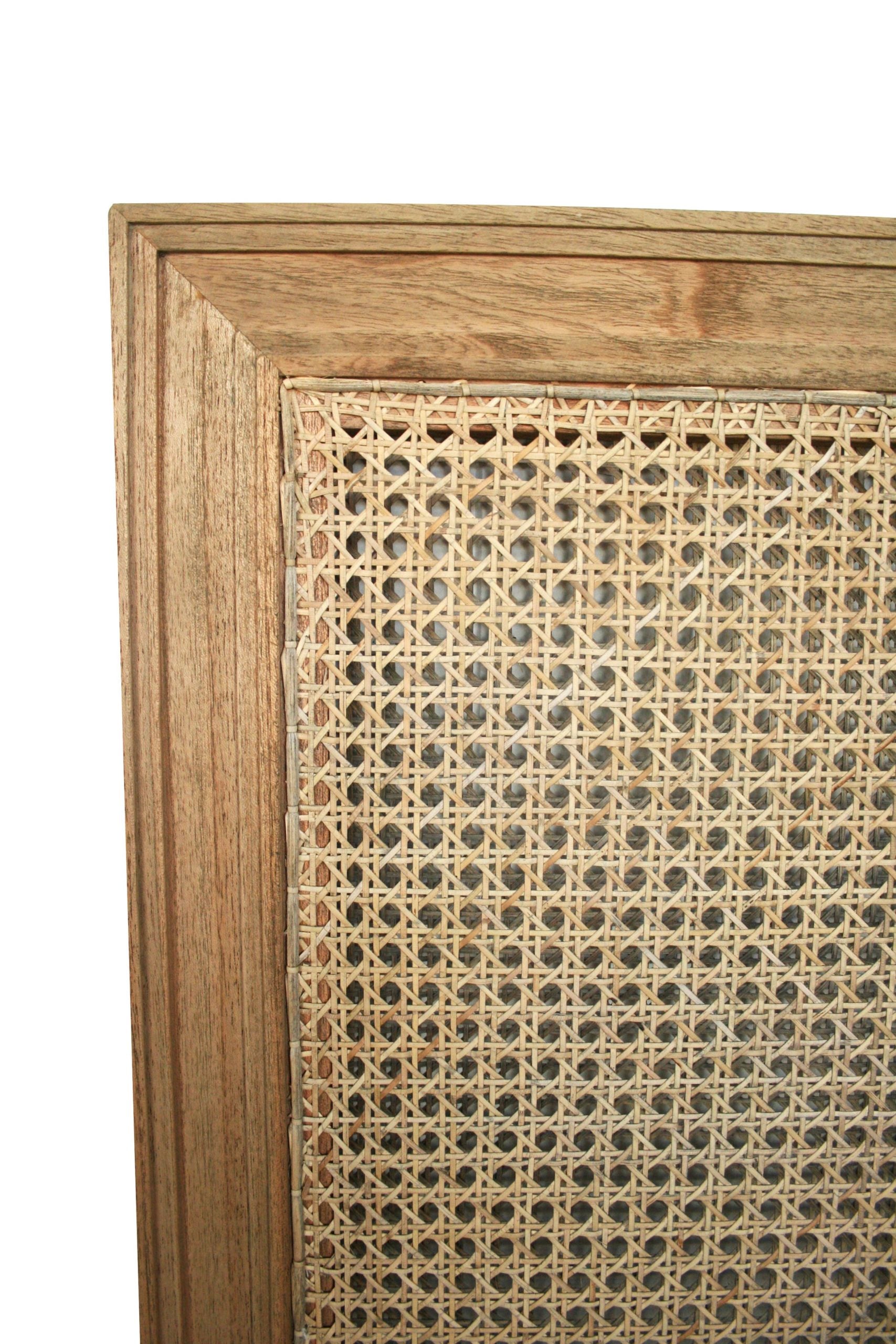 Hamilton Cane Single Bedhead - Weathered Oak