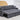 Ellie Sofa Bed with Storage Chaise - Charcoal Polyester Fabric