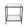 Cocktail Glass Square Side Table - Black
