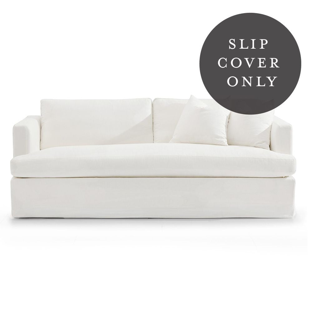Birkshire 3 Seater Sofa Slip Cover -  White Linen
