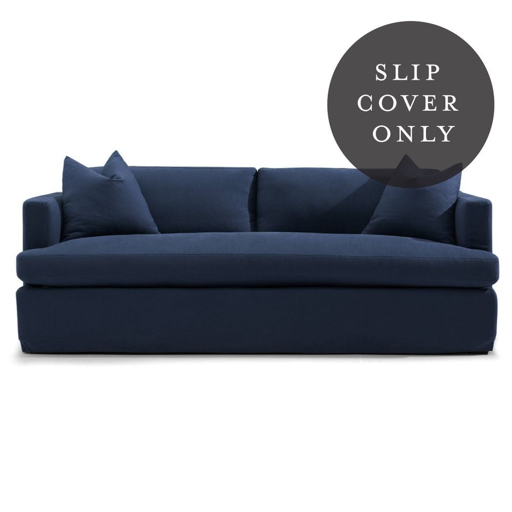 Birkshire 3 Seater Sofa Slip Cover -  Navy Linen