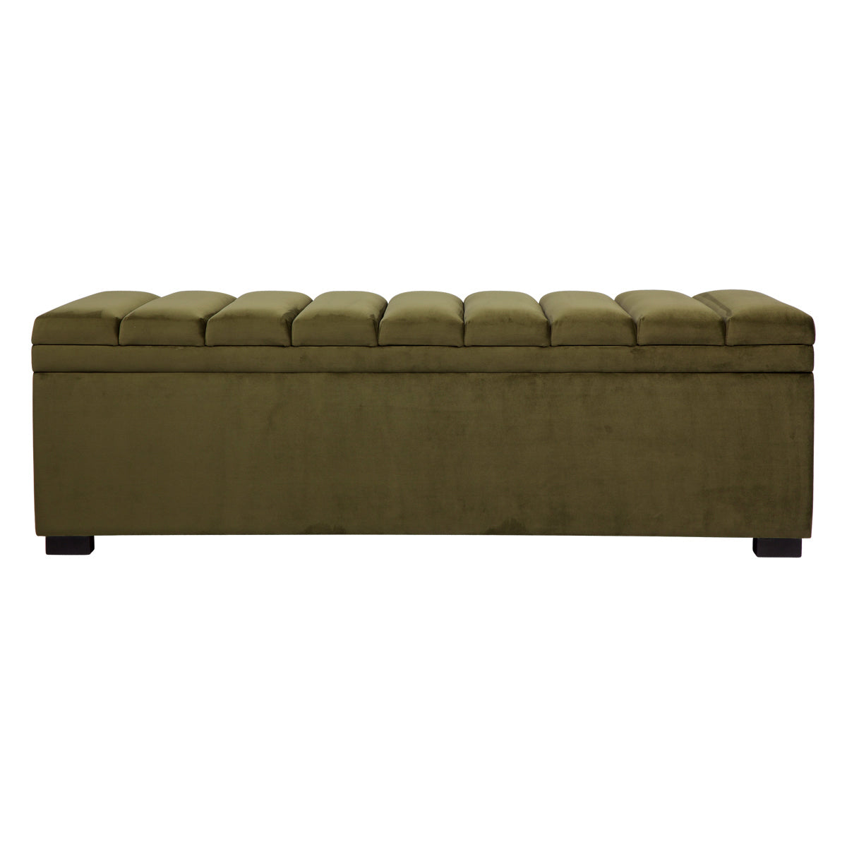 Soho Storage Bench Ottoman - Olive Velvet