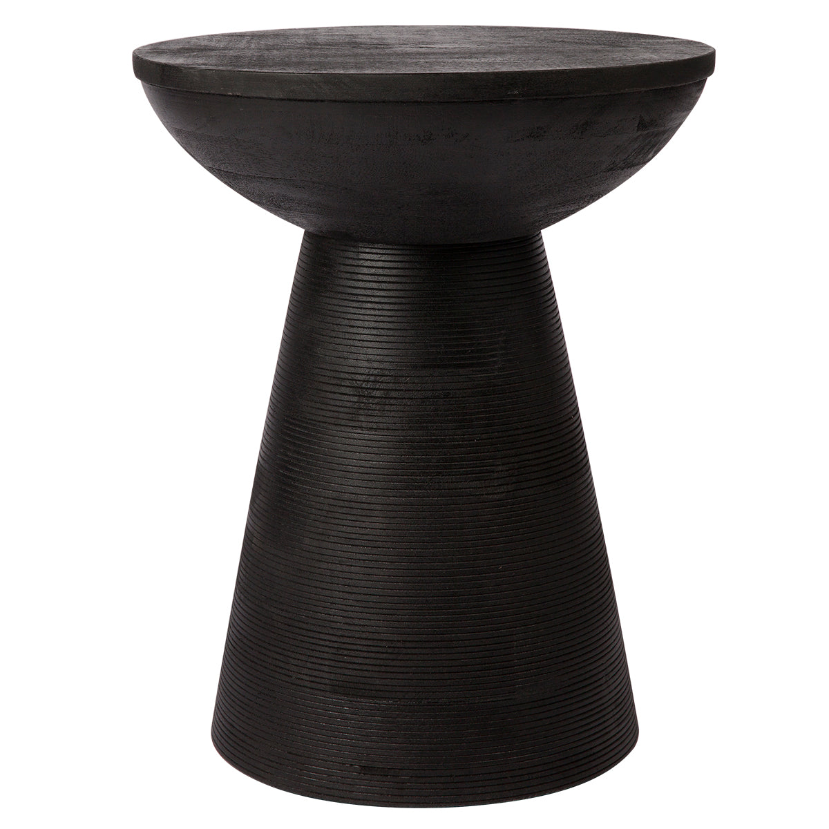 Cayman Mango Wood Side Table - Black